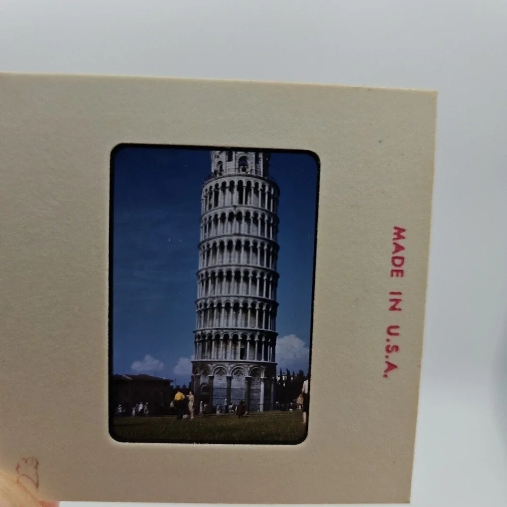 Vintage Kodak Kodachrome Slide Film Leaning‎ Tower Of Pisa 60s 70s